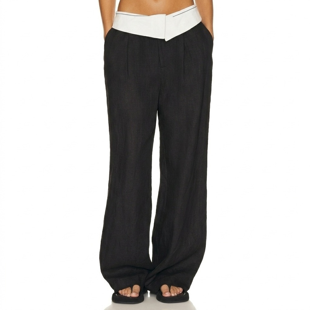 Revolve Osis Studio 100% Linen Lily Wide Leg Pants - Large